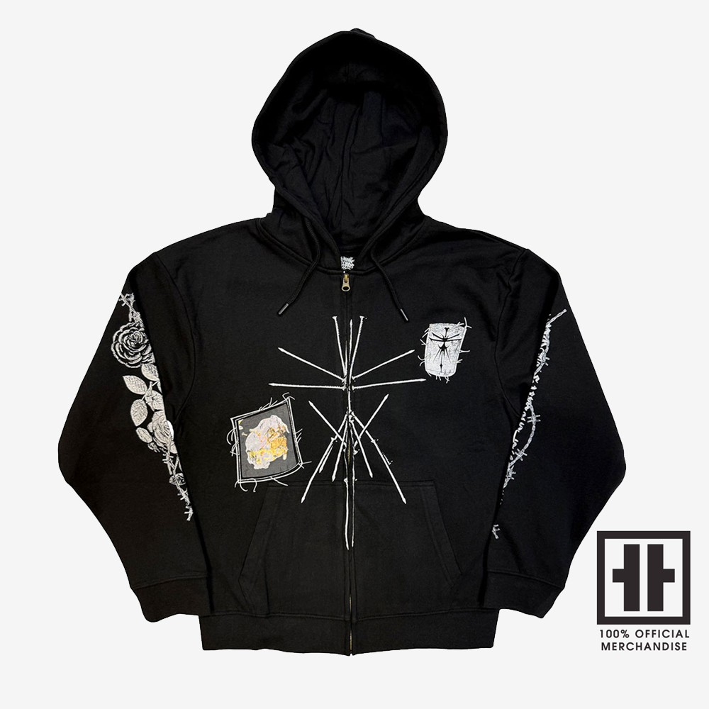 Bring Me the Horizon: Nailed Symbol Zip Up Hoodie
